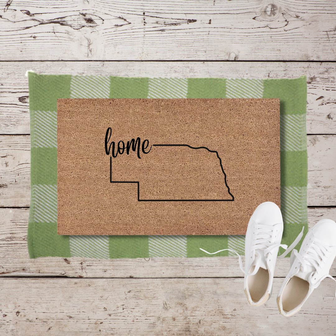 Nebraska State | Custom Doormat