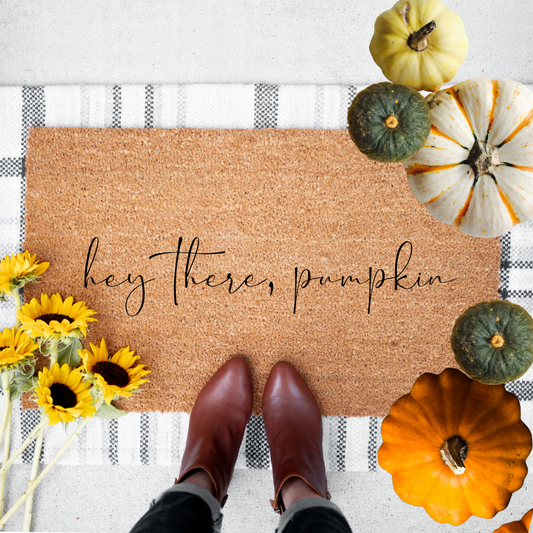 Hey There Pumpkin | Custom Doormat | Closeout