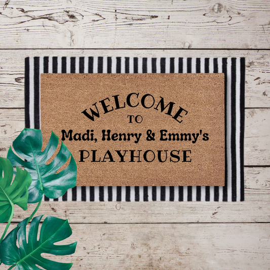 Welcome to Our Playhouse | Custom Playhouse Doormat