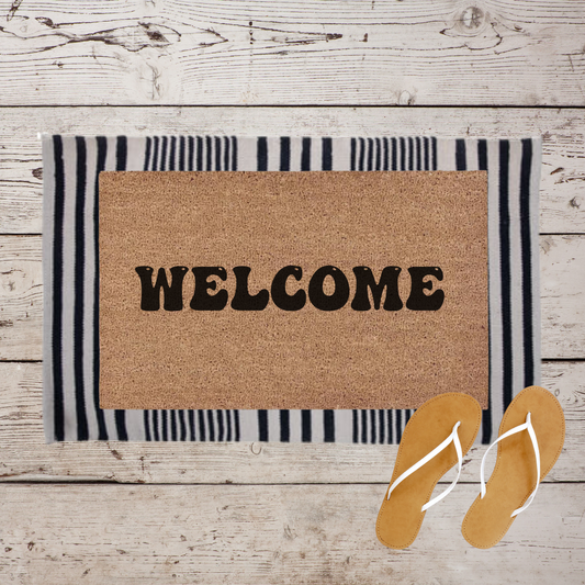 Welcome - Groovy | Custom Doormat