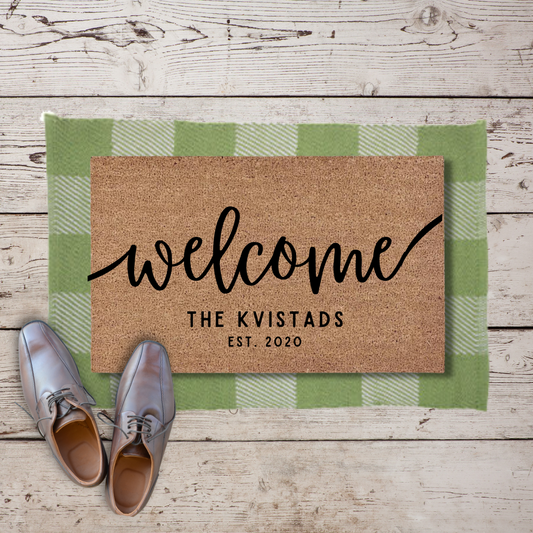 Family Name + Year Established | Custom Doormat